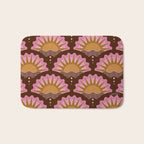 Sunset Seigaiha - Pink & Burgundy Bath Mat Gallery Image 1