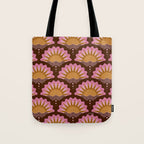Sunset Seigaiha - Pink & Burgundy Tote Bag Gallery Image 1