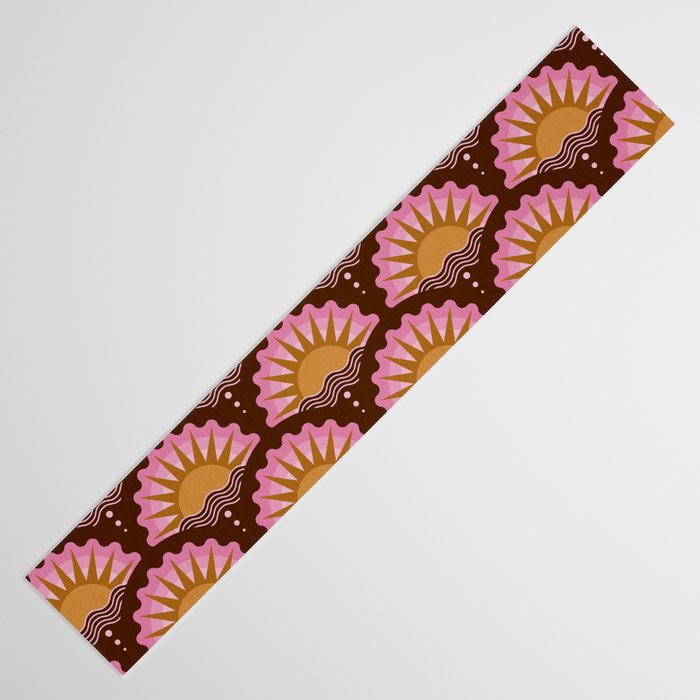 Sunset Seigaiha - Pink & Burgundy Table Runner Gallery Image 3