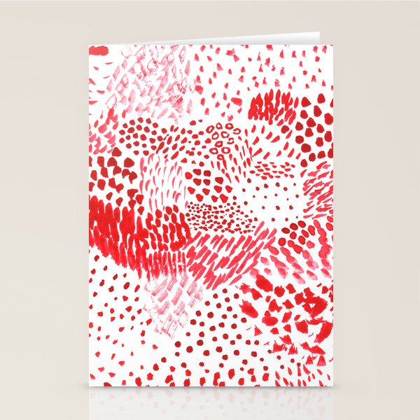 Watercolor Red Rhythm Stationery Card Gallery Image 2