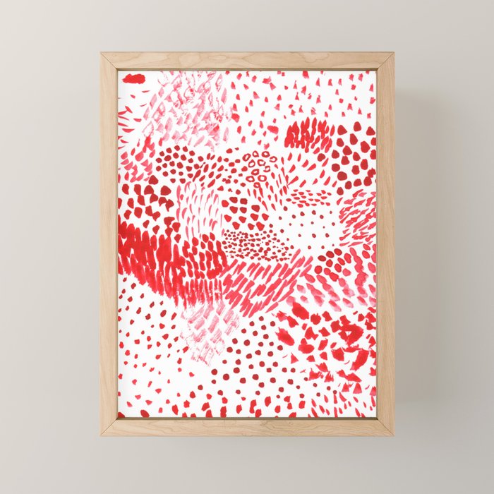 Watercolor Red Rhythm Mini Art Print Gallery Image 1