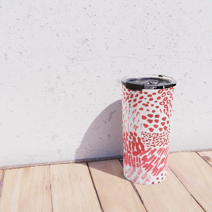 Watercolor Red Rhythm Travel Mug Gallery Image 4
