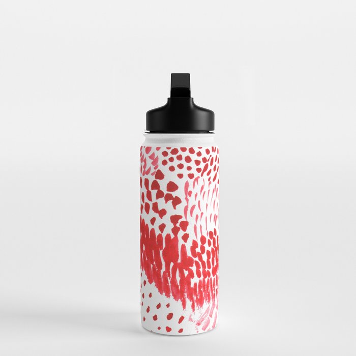 Watercolor Red Rhythm Water Bottle Gallery Image 3