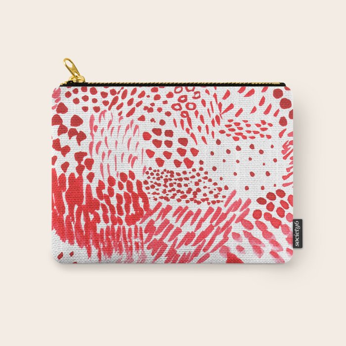 Watercolor Red Rhythm Carry All Pouch Gallery Image 1