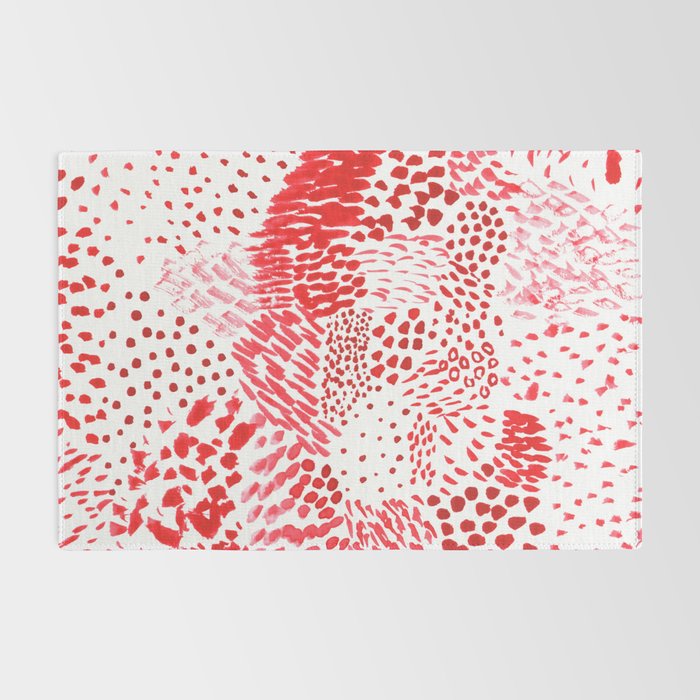 Watercolor Red Rhythm Rug Gallery Image 2