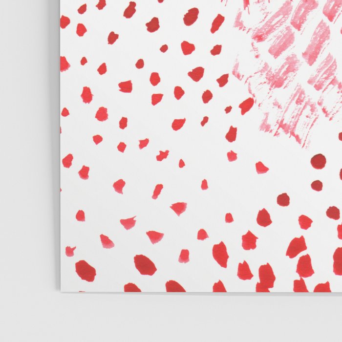 Watercolor Red Rhythm Poster Gallery Image 3