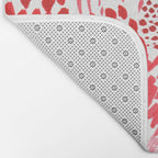 Watercolor Red Rhythm Bath Mat Gallery Image 2