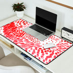 Watercolor Red Rhythm Desk Mat Gallery Image 2