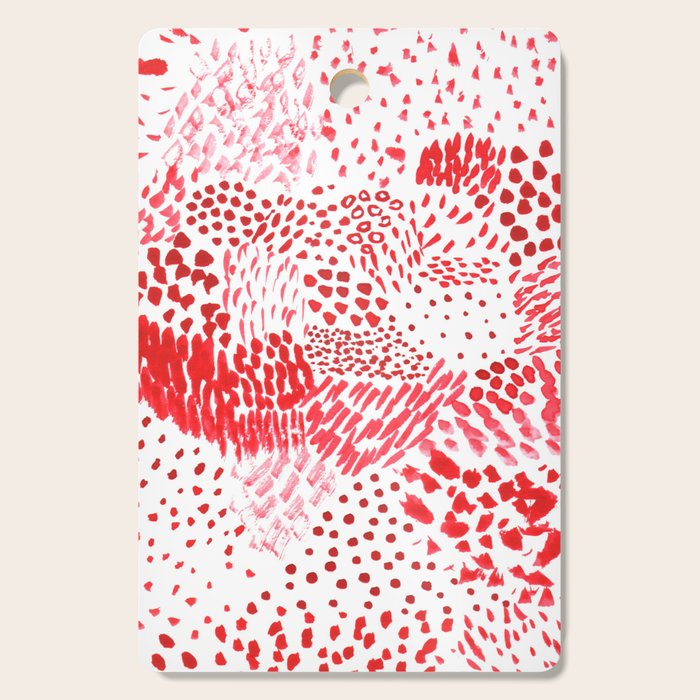 Watercolor Red Rhythm Cutting Board Gallery Image 1