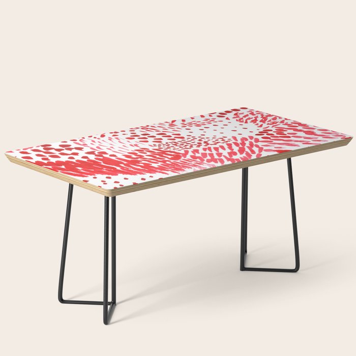 Watercolor Red Rhythm Coffee Table Gallery Image 1