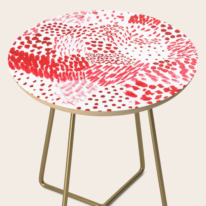 Watercolor Red Rhythm Side Table Gallery Image 2