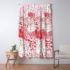 Watercolor Red Rhythm Window Curtain Gallery Image 5