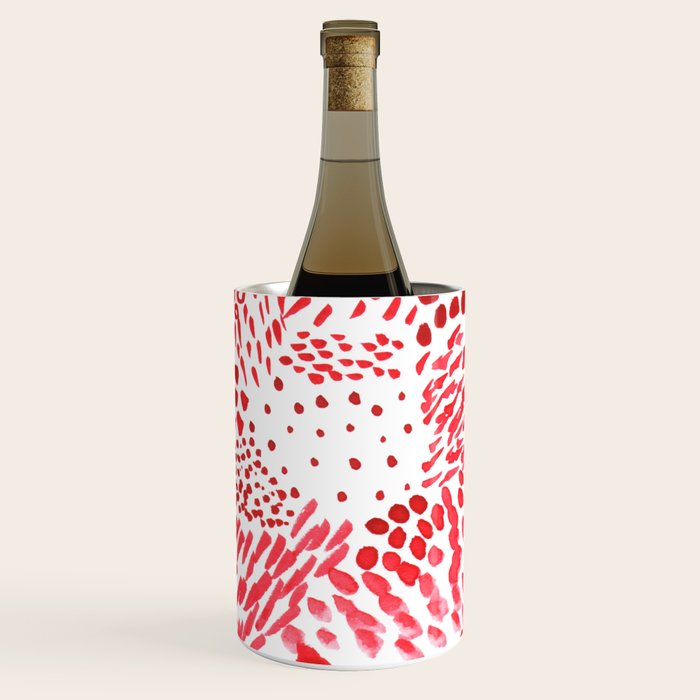 Watercolor Red Rhythm Wine Chiller Gallery Image 3
