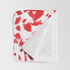 Watercolor Red Rhythm Throw Blanket Gallery Image 3