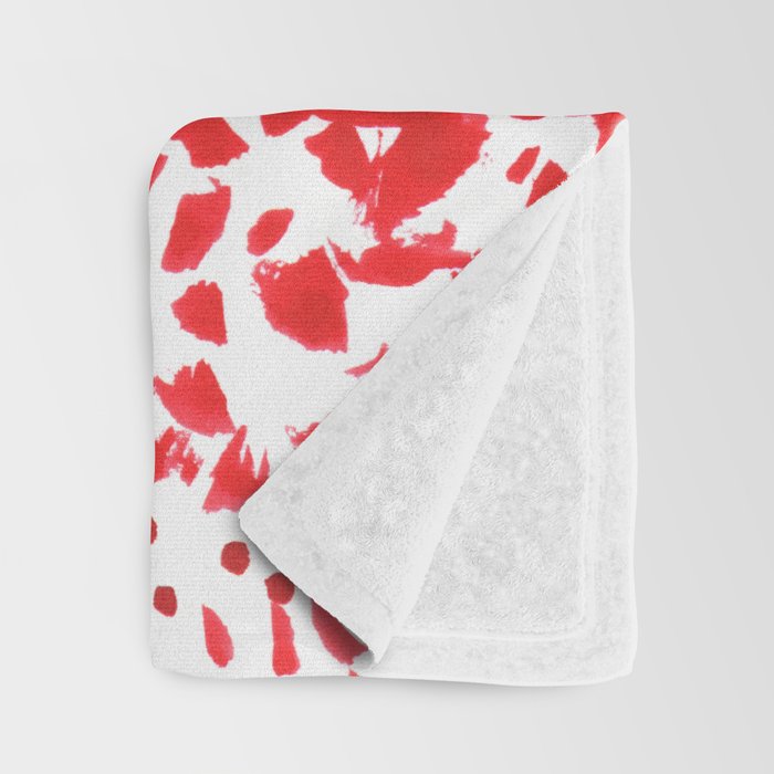Watercolor Red Rhythm Throw Blanket Gallery Image 3