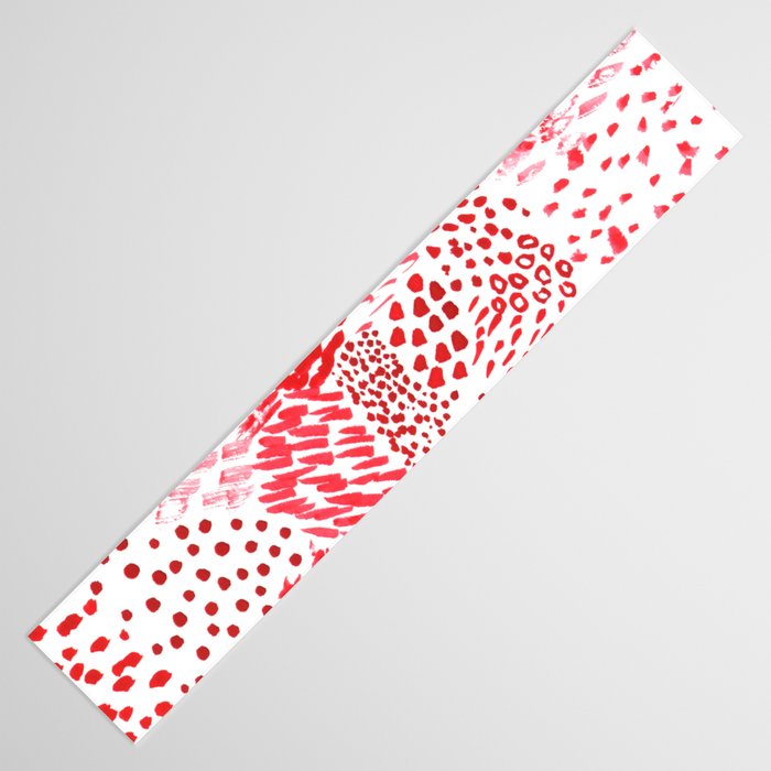 Watercolor Red Rhythm Table Runner Gallery Image 3