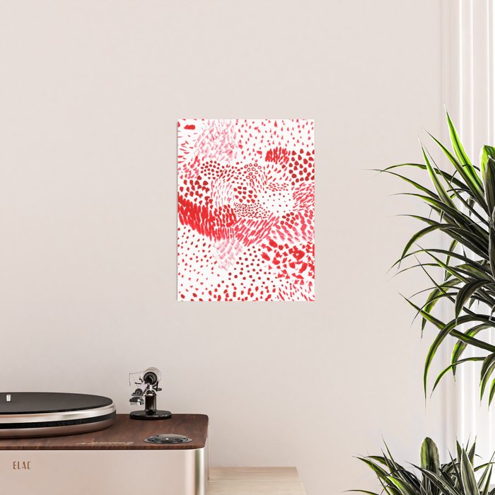 Watercolor Red Rhythm Poster Gallery Image 2