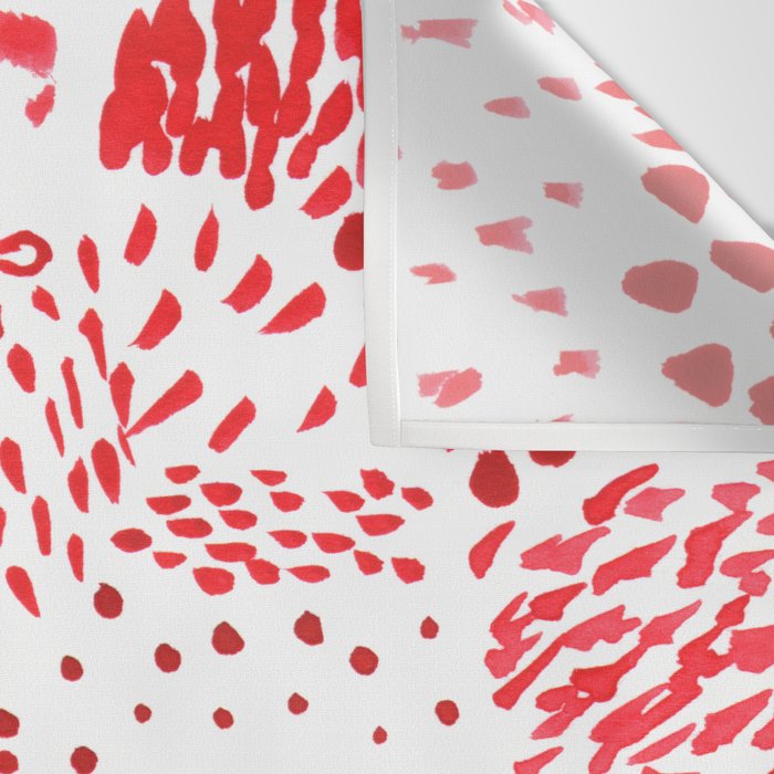 Watercolor Red Rhythm Wall Tapestry Gallery Image 3