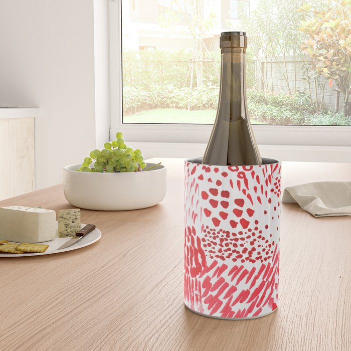 Watercolor Red Rhythm Wine Chiller Gallery Image 4