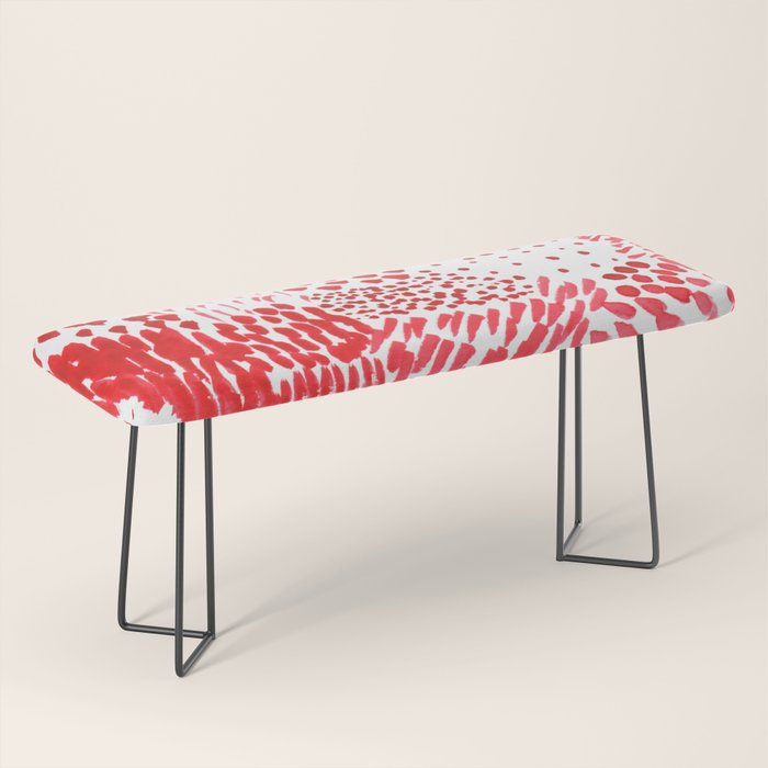 Watercolor Red Rhythm Bench Gallery Image 1