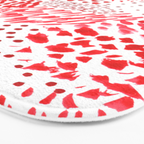 Watercolor Red Rhythm Bath Mat Gallery Image 3