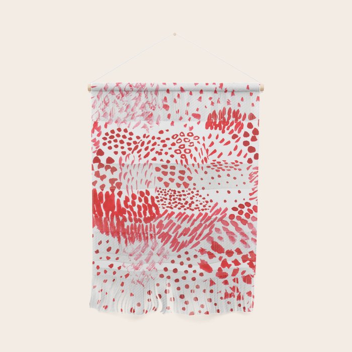 Watercolor Red Rhythm Wall Hanging Gallery Image 1