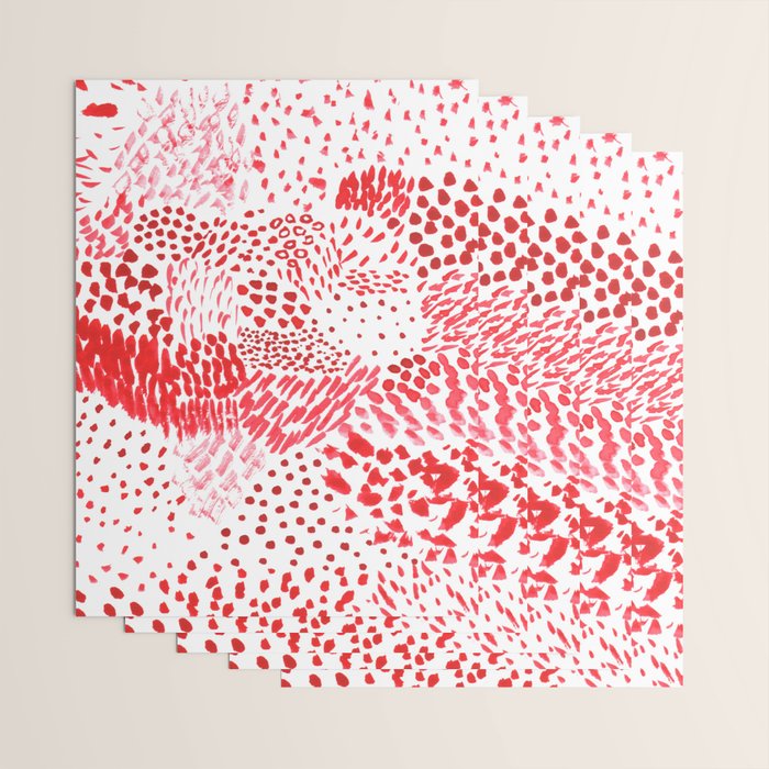 Watercolor Red Rhythm Wrapping Paper Gallery Image 3