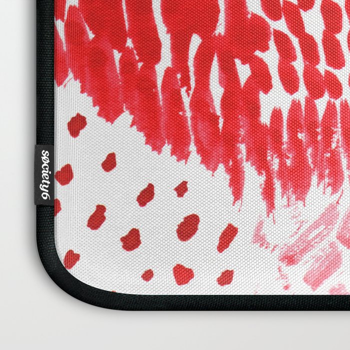 Watercolor Red Rhythm Laptop Sleeve Gallery Image 3