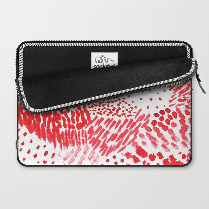 Watercolor Red Rhythm Laptop Sleeve Gallery Image 2