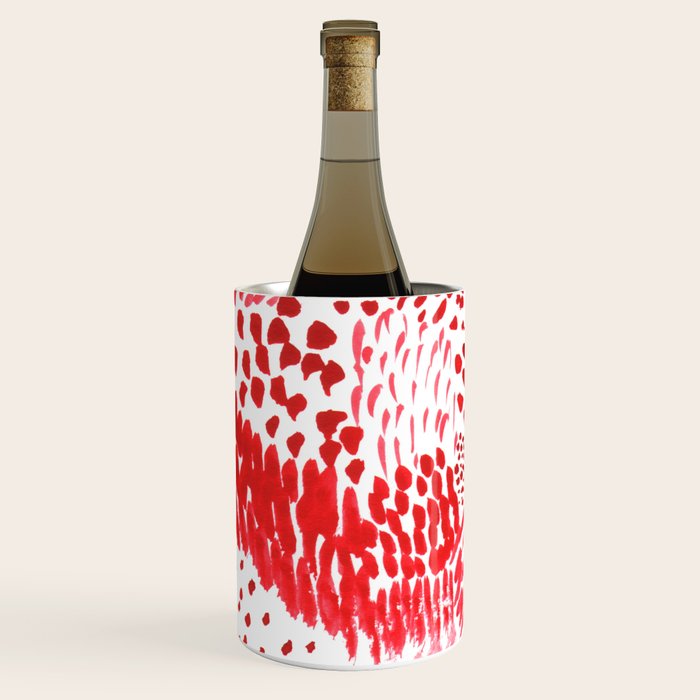 Watercolor Red Rhythm Wine Chiller Gallery Image 2