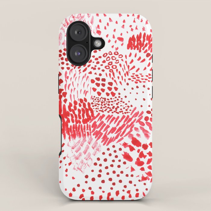 Watercolor Red Rhythm iPhone Case Gallery Image 1