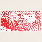 Watercolor Red Rhythm Desk Mat Gallery Image 3
