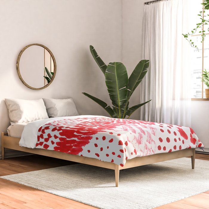 Watercolor Red Rhythm Comforter Gallery Image 2
