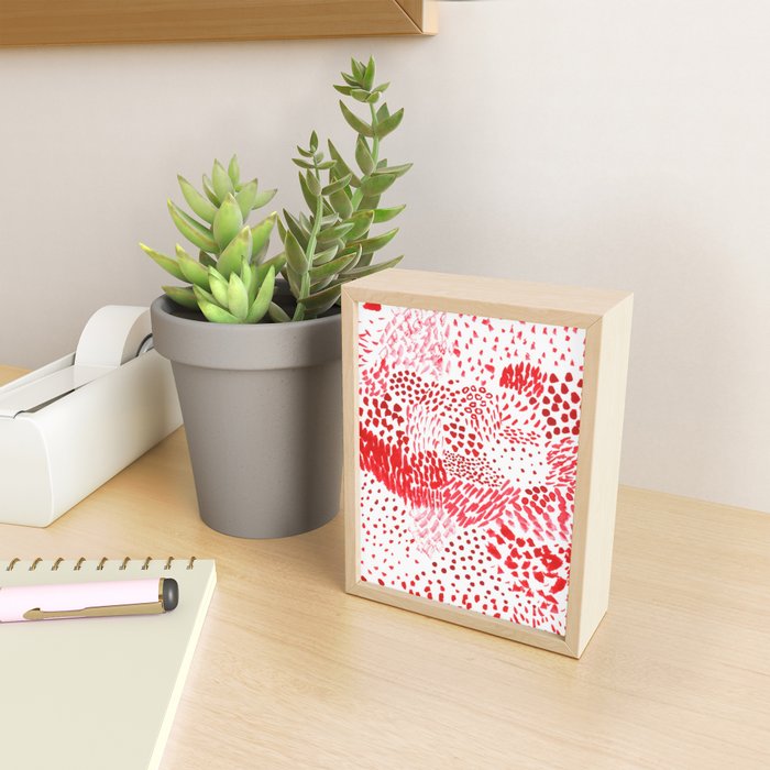 Watercolor Red Rhythm Mini Art Print Gallery Image 2