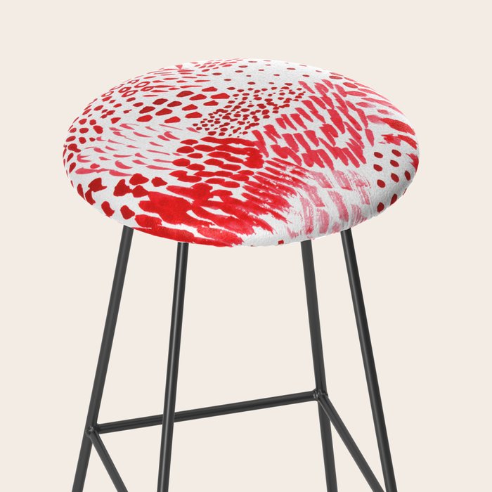 Watercolor Red Rhythm Stool Gallery Image 2