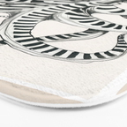Striped Octopus Ink Drawing Bath Mat Gallery Image 3