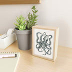 Striped Octopus Ink Drawing Mini Art Print Gallery Image 2