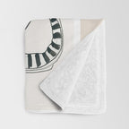 Striped Octopus Ink Drawing Throw Blanket Gallery Image 3