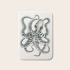 Striped Octopus Ink Drawing Bath Mat Gallery Image 1