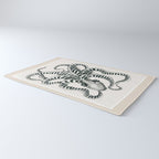 Striped Octopus Ink Drawing Rug Gallery Image 3