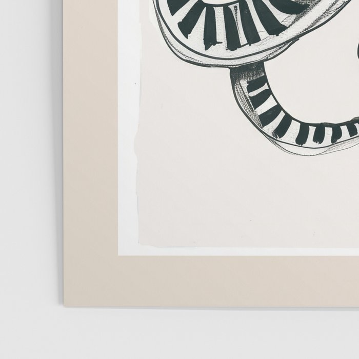 Striped Octopus Ink Drawing Poster Gallery Image 3
