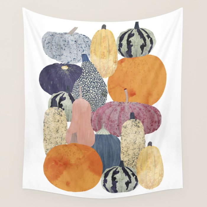 Pumpkin still life Wall Tapestry Gallery Image 4