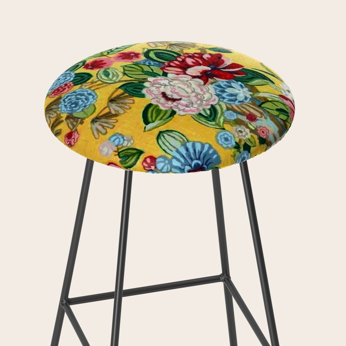 Vintage Chinoiserie Floral Wallpaper Digital Vector Painting Stool Gallery Image 2