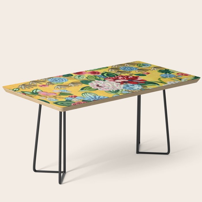 Vintage Chinoiserie Floral Wallpaper Digital Vector Painting Coffee Table Gallery Image 1