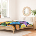 Retro cartoon sticker pattern Duvet Cover Gallery Image 2