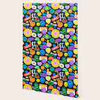 Retro cartoon sticker pattern Wallpaper Gallery Image 2