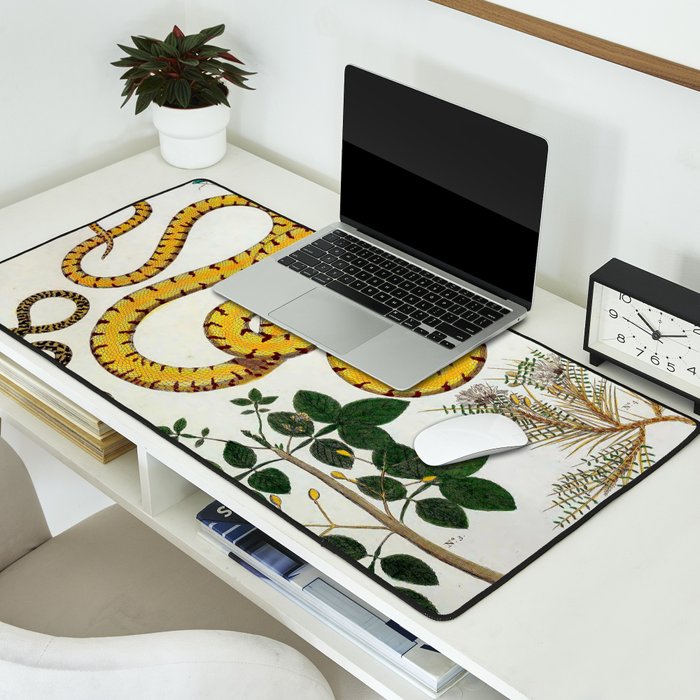 Yellow Snakes Seba Albertus Desk Mat Gallery Image 2