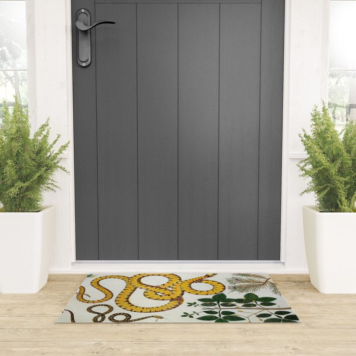 Yellow Snakes Seba Albertus Welcome Mat Gallery Image 3