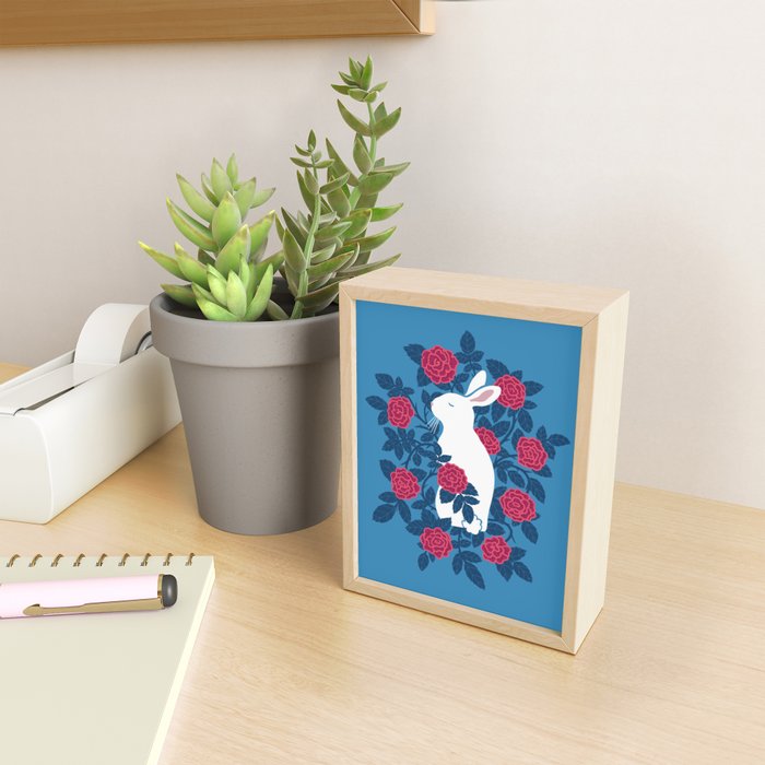 White Rabbit Mini Art Print Gallery Image 2