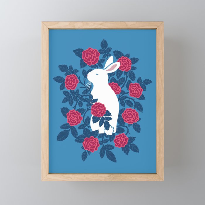 White Rabbit Mini Art Print Gallery Image 1
